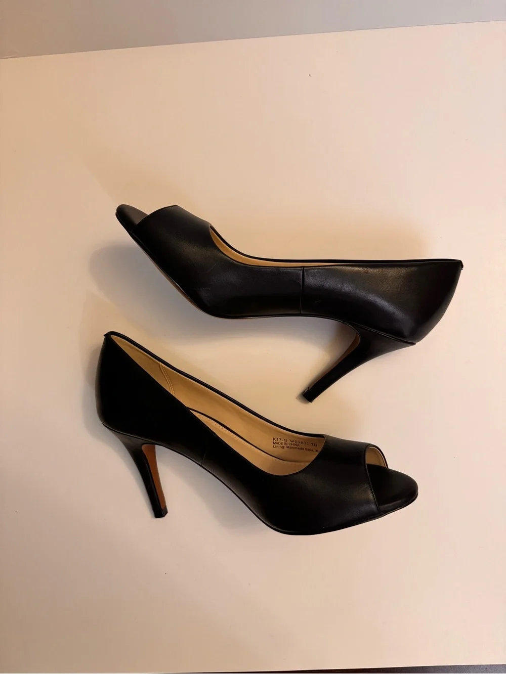 Cole Haan Black Peep-Toe Heels - Picture 4 of 6